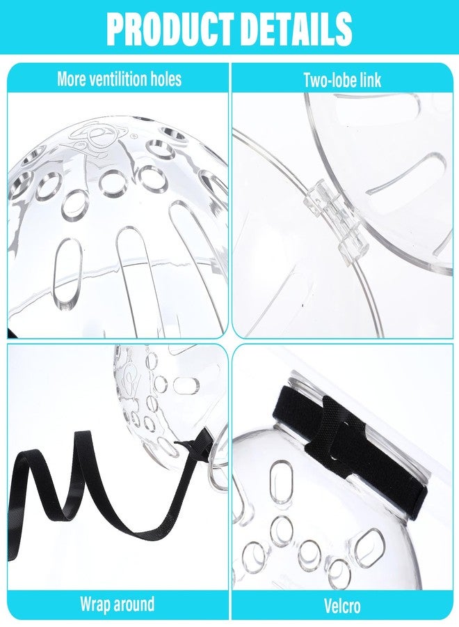 Kifmurase Cat Muzzle for Grooming Adjustable Hood with Paw Covers, Breathable Cats Helmet Anti Bite Muzzles Anti Scratch Boots Silicone Kitten Bubble Muzzle and Paw Protector for Pet Bathing Cat Claw Care - Image 3